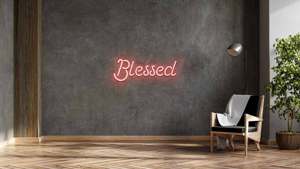 LED neon sign "BLESSED"