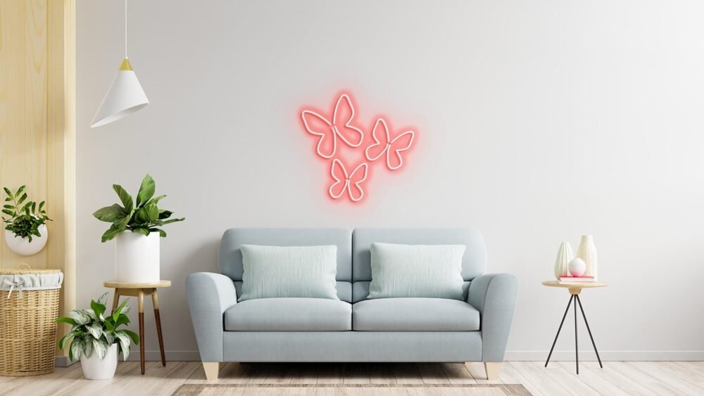 LED neon sign “BUTTERFLIES”