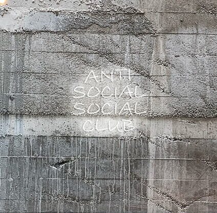 LED neon sign “ANTISOCIAL CLUB”