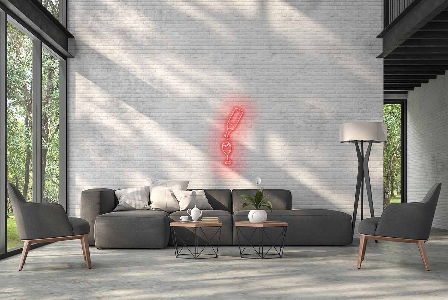 LED neon sign “WINE GLASS & BOTTLE”