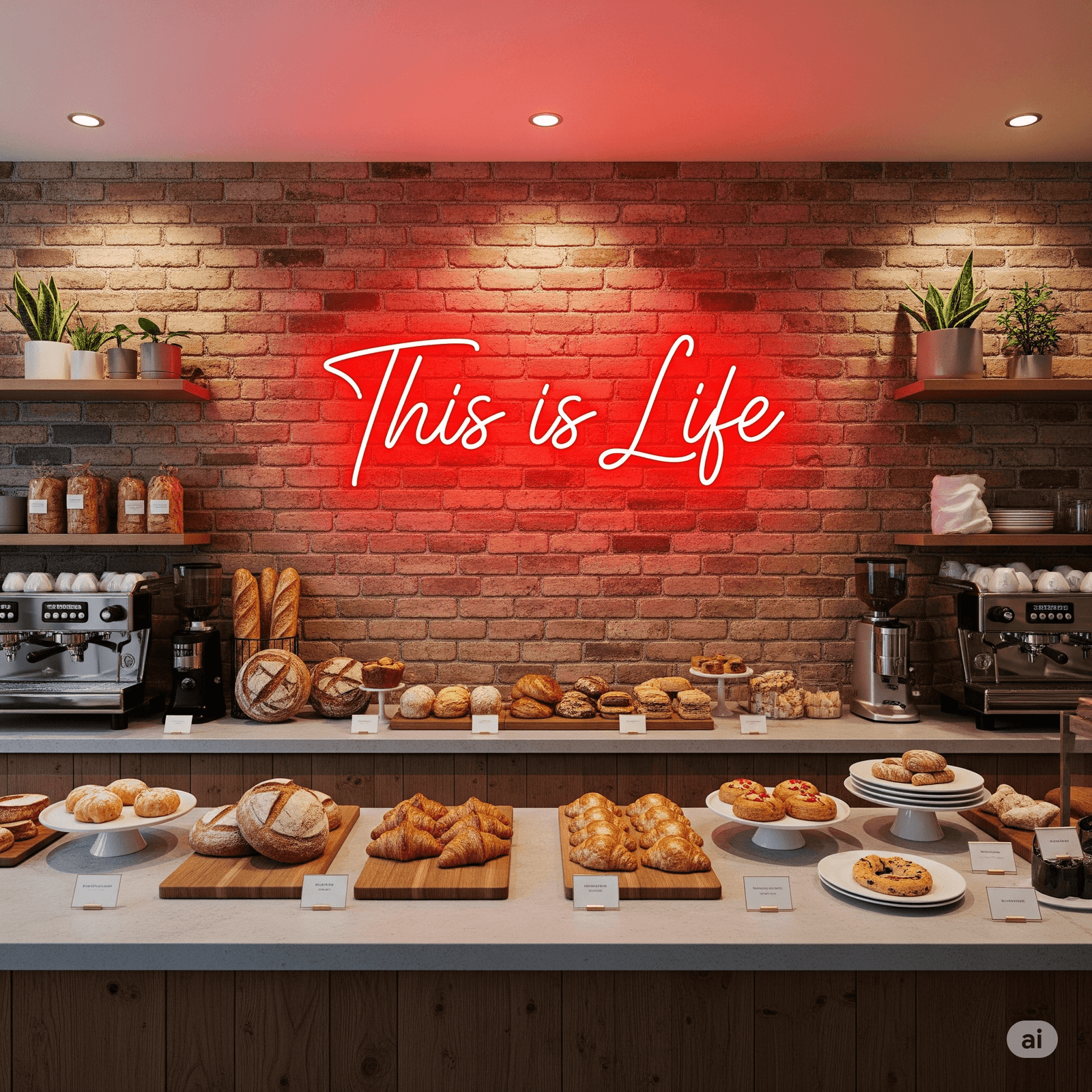LED neon sign "This is Life"