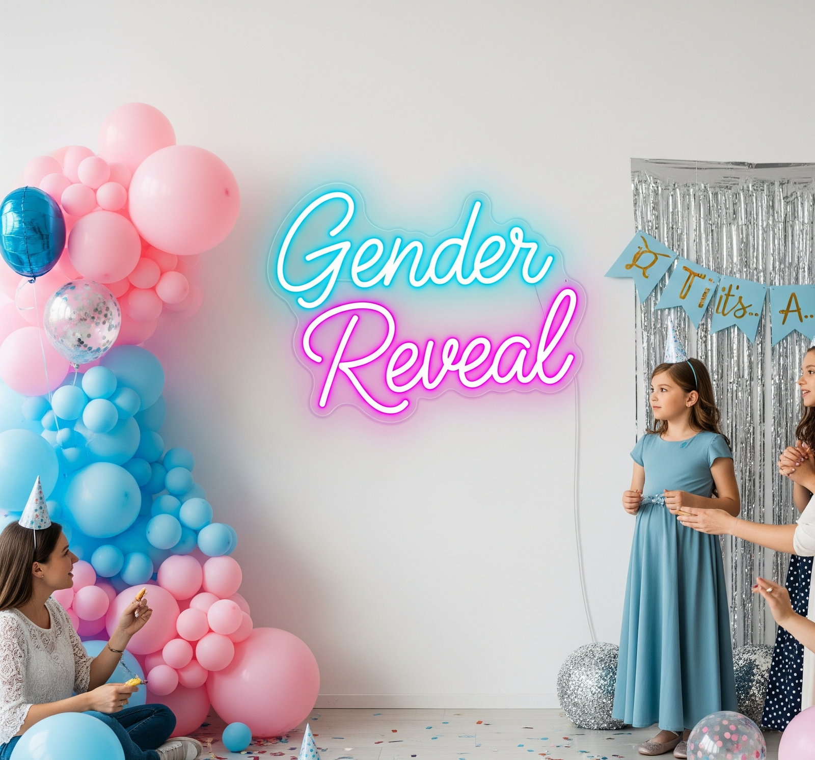 LED neon sign “Gender Reveal”