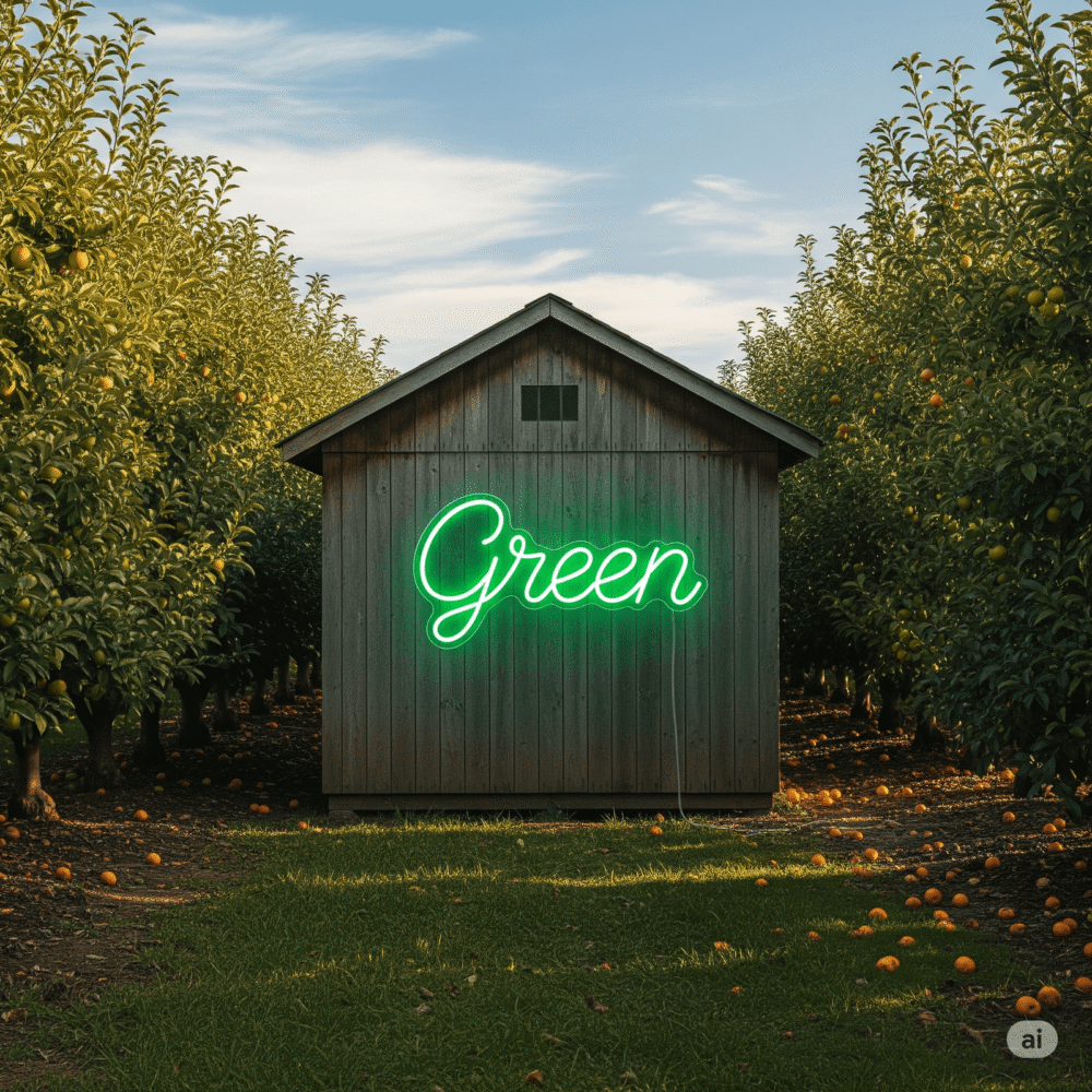 LED neon sign “Green”