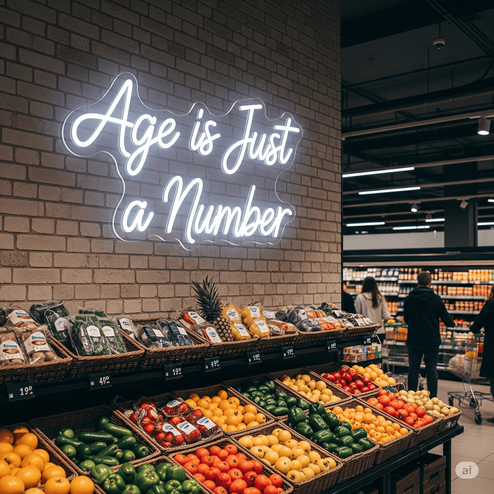 LED neon sign “Age is Just a Number”