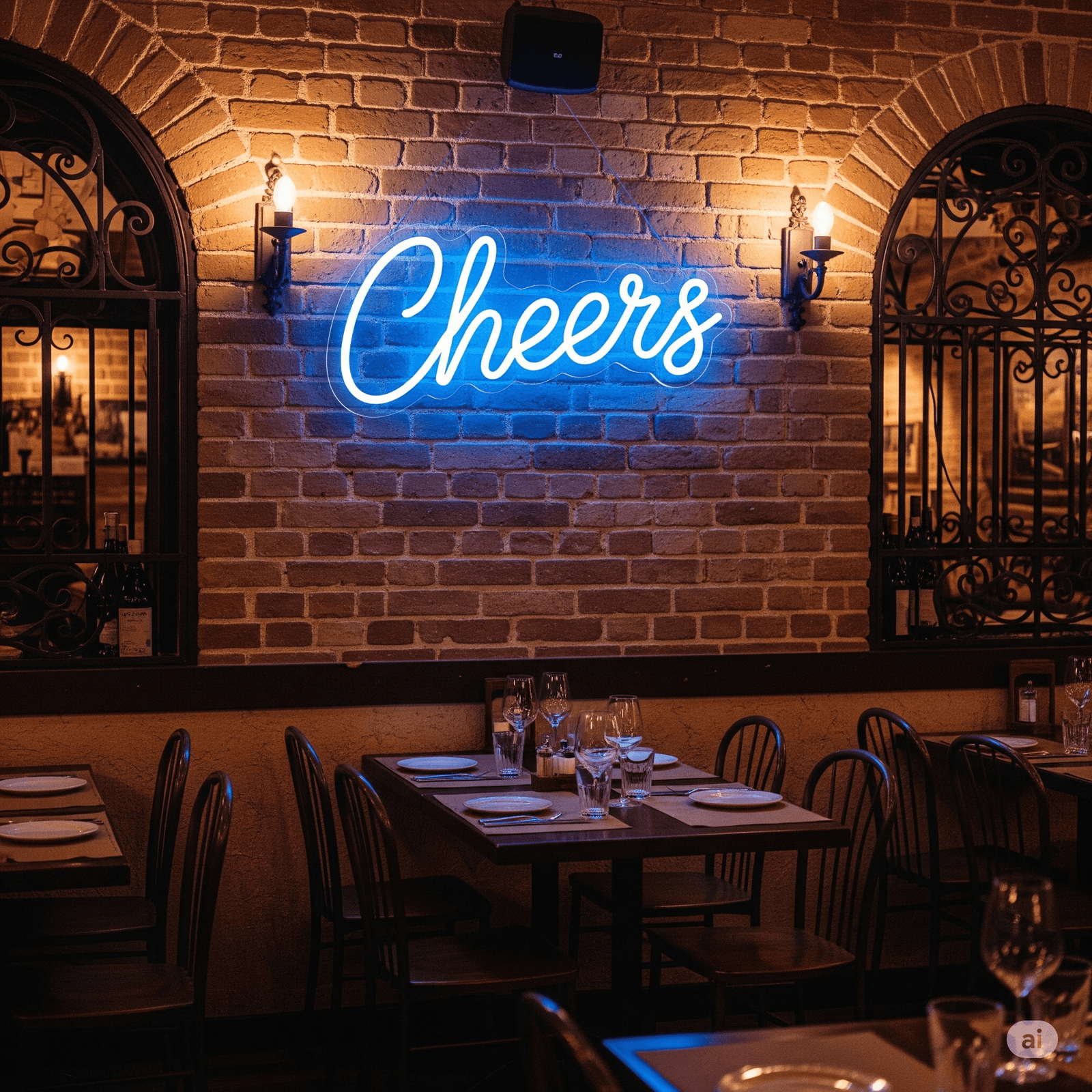 LED neon sign “Cheers”