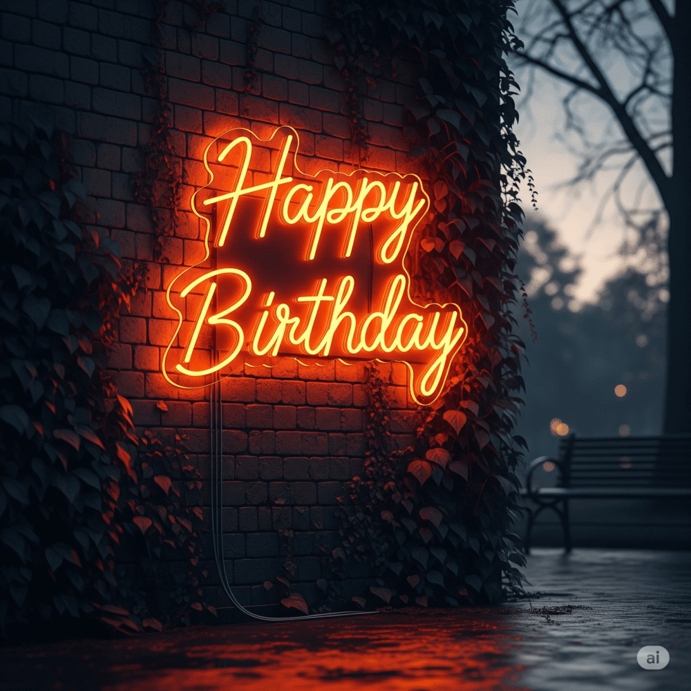 LED neon sign “Happy Birthday”