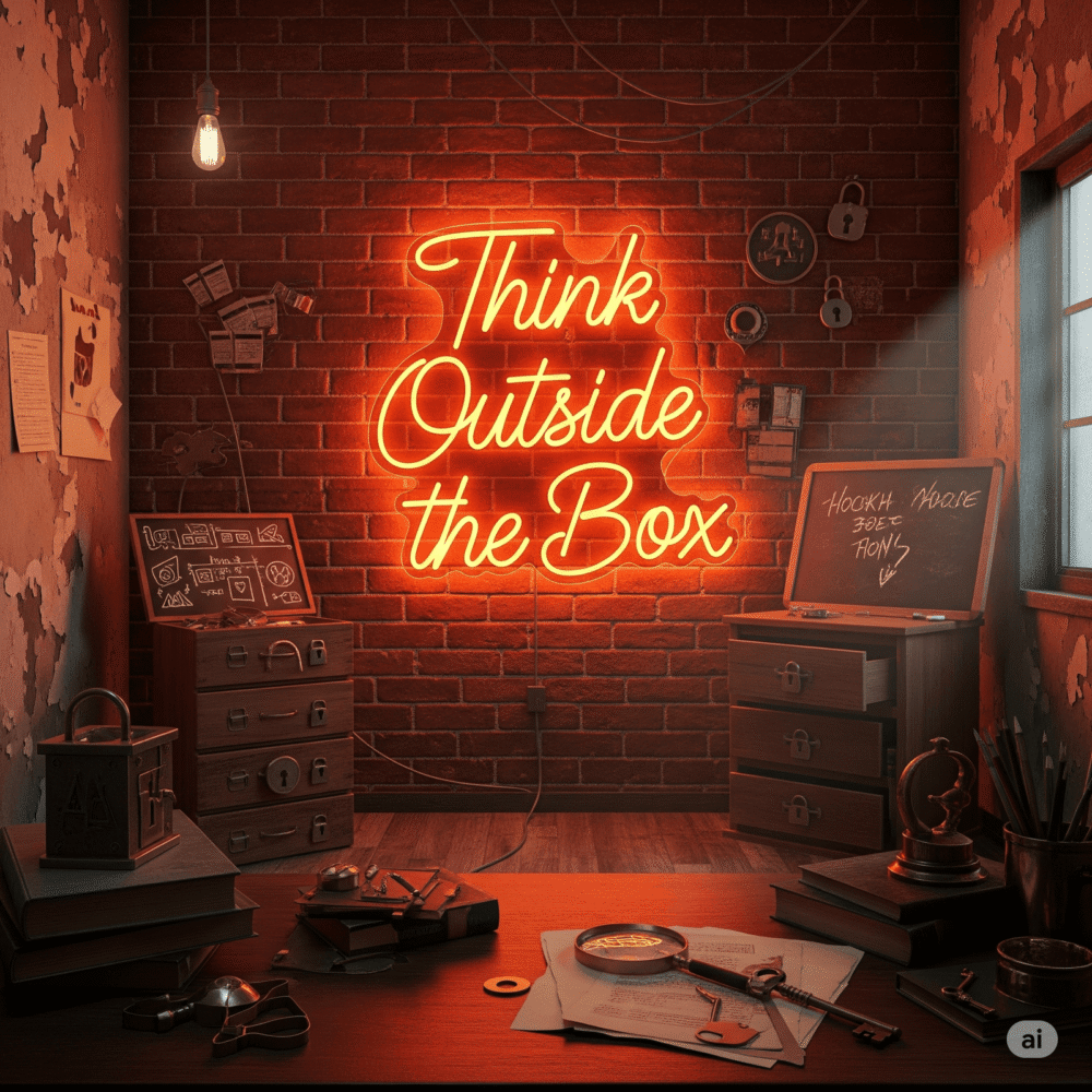 LED neon accessory “Think Outside the Box”