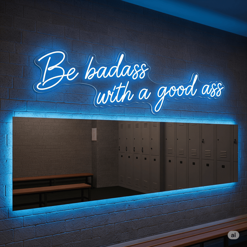 LED neon sign "Be a badass with a good ass"
