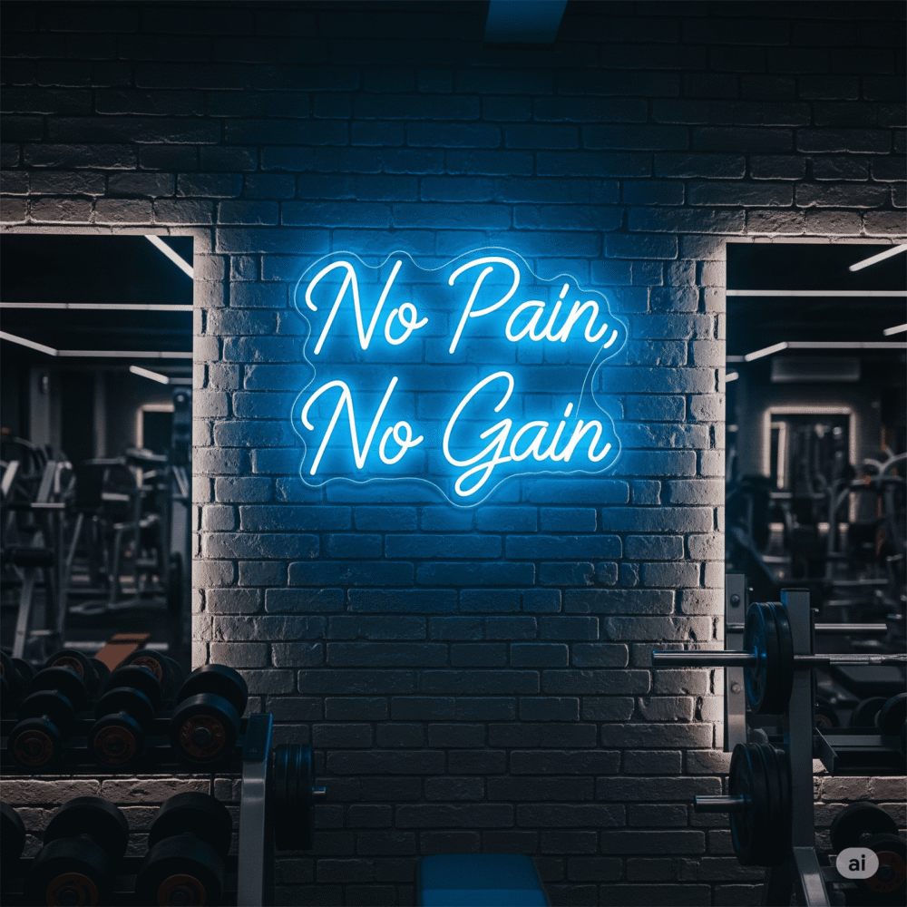 LED Neon Sign “No Pain, No Gain”