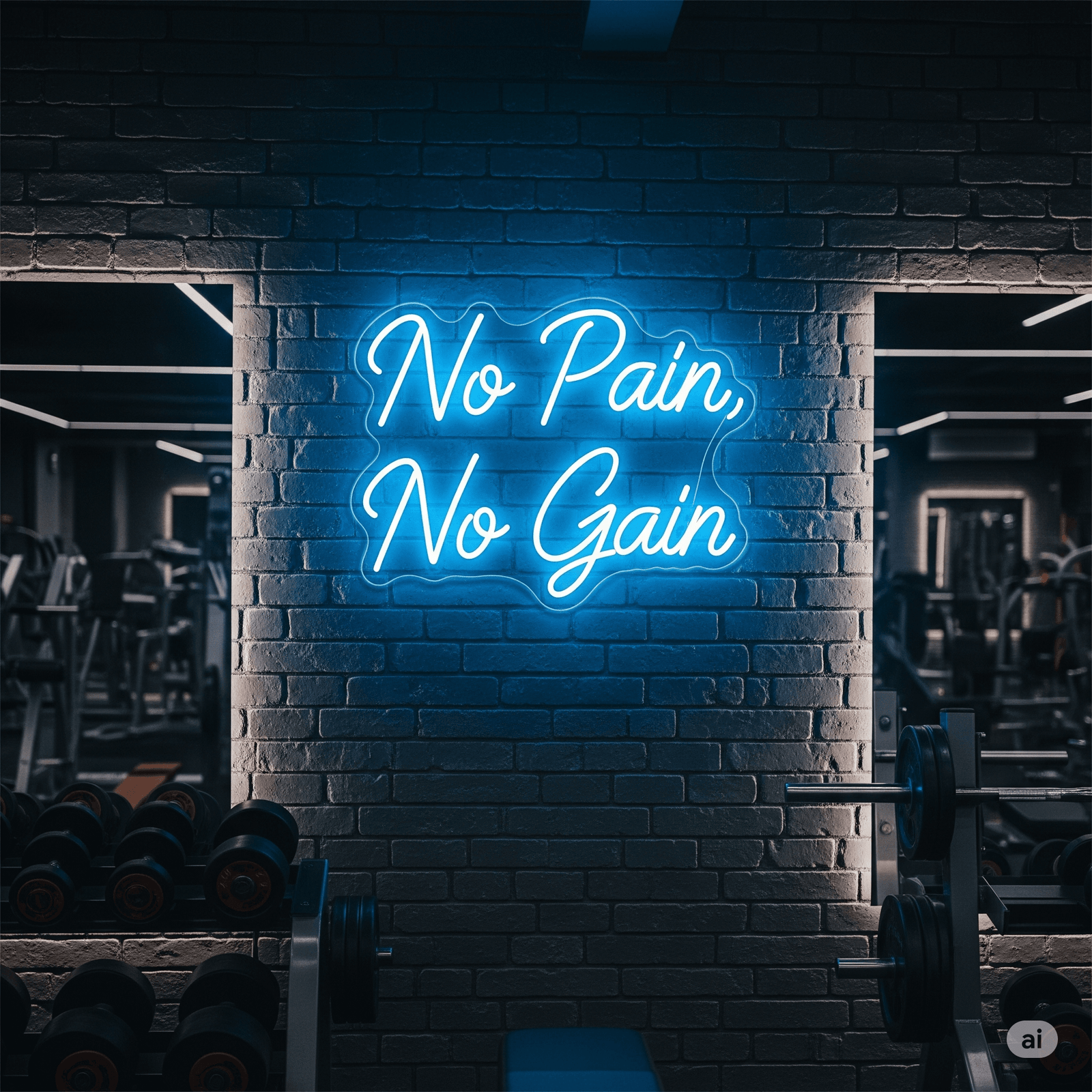 LED Neon Sign “No Pain, No Gain”