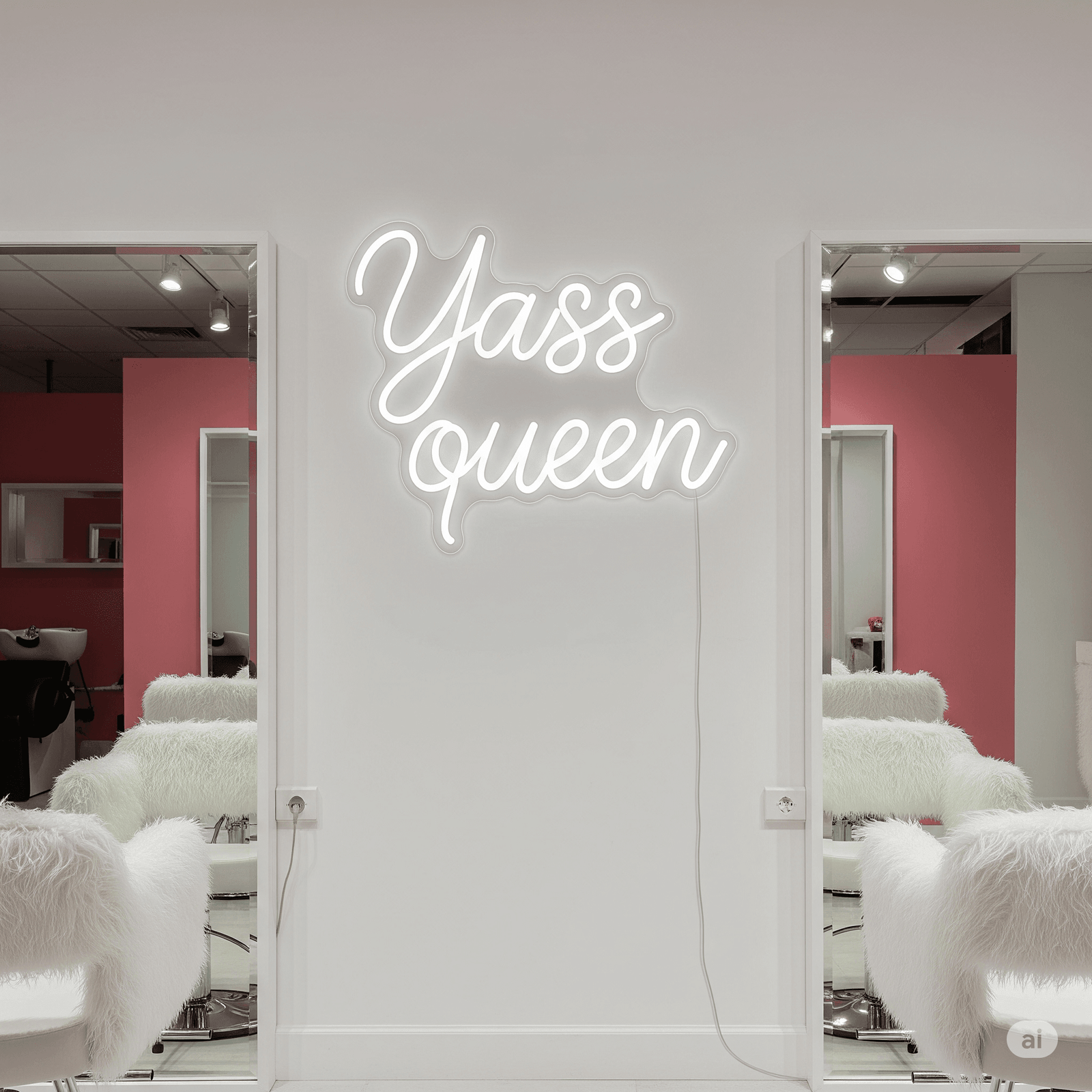LED neon sign "Yass queen"