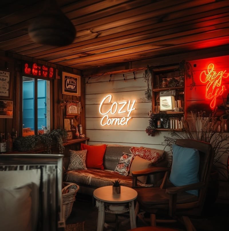 LED neon accessory “Cozy Corner”