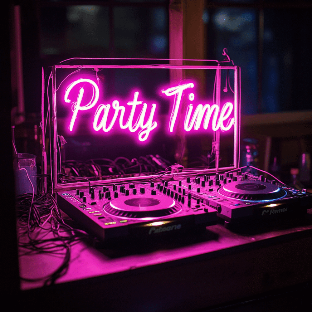 LED neon sign “Party Time”