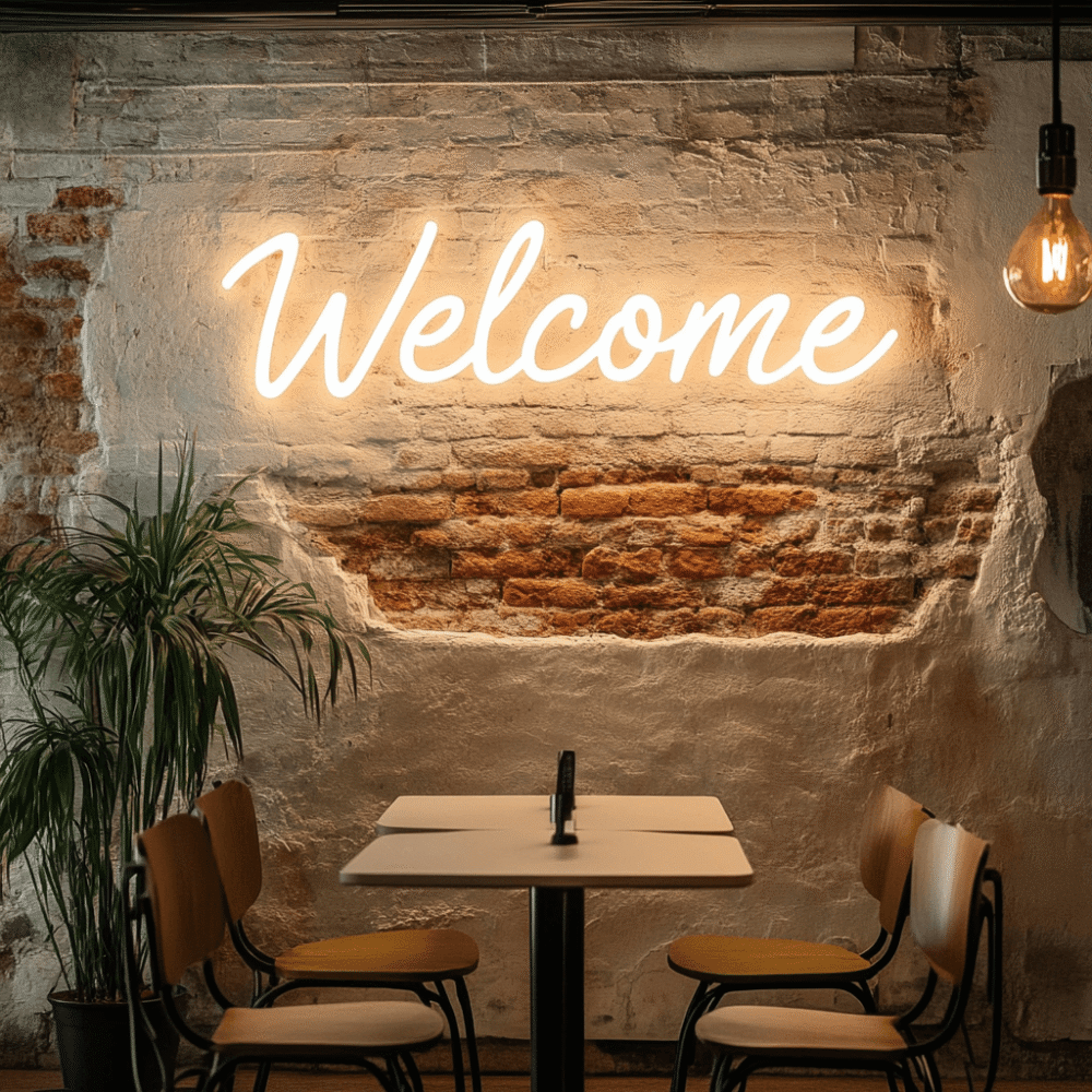 LED neon “Welcome”
