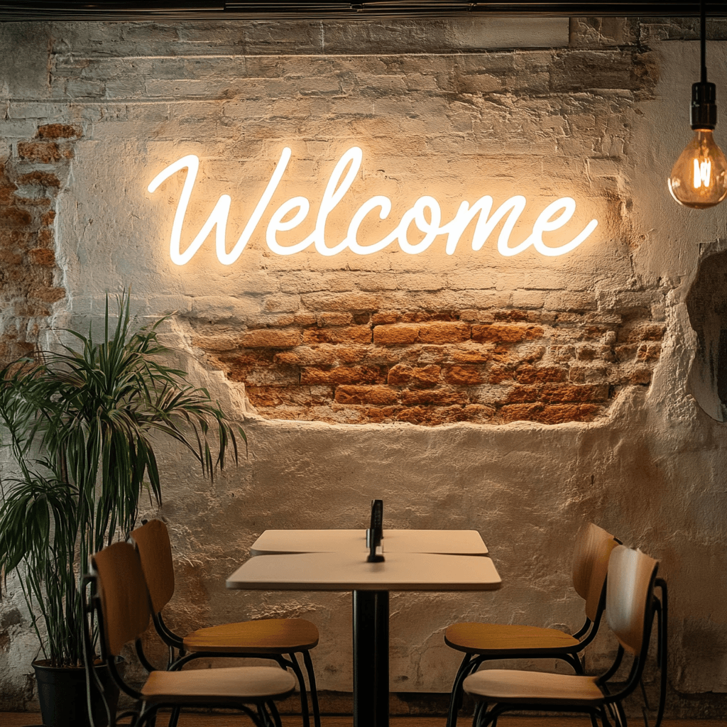 LED neon “Welcome”