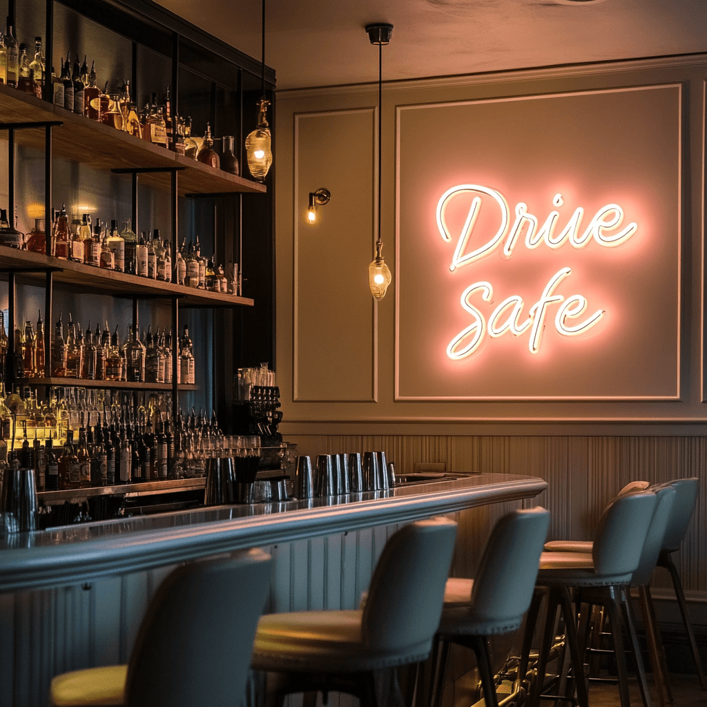 LED neon "Drive safe"