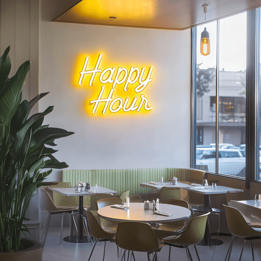 LED neon "Happy Hour"