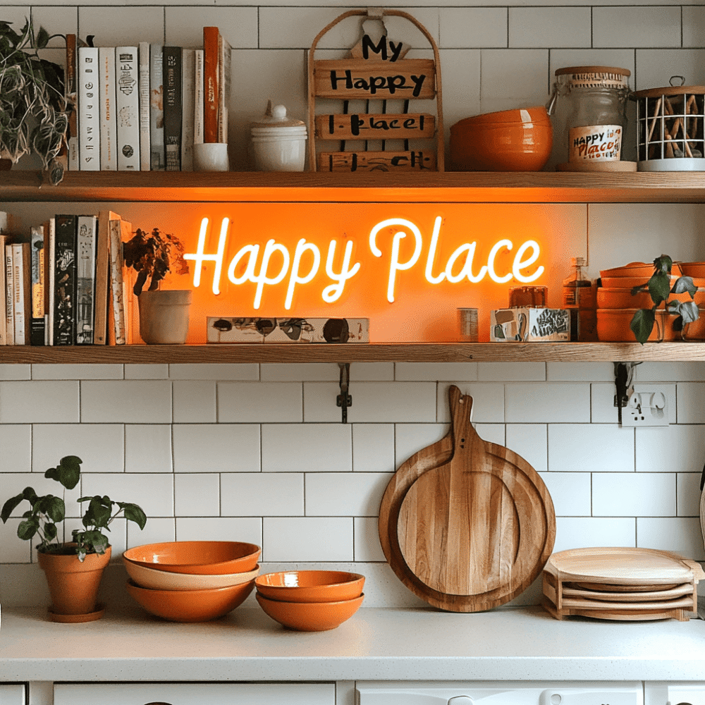 LED neon sign “Happy Place”