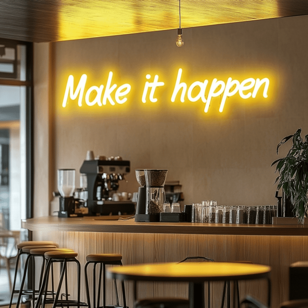 LED neon sign “Make It Happen”