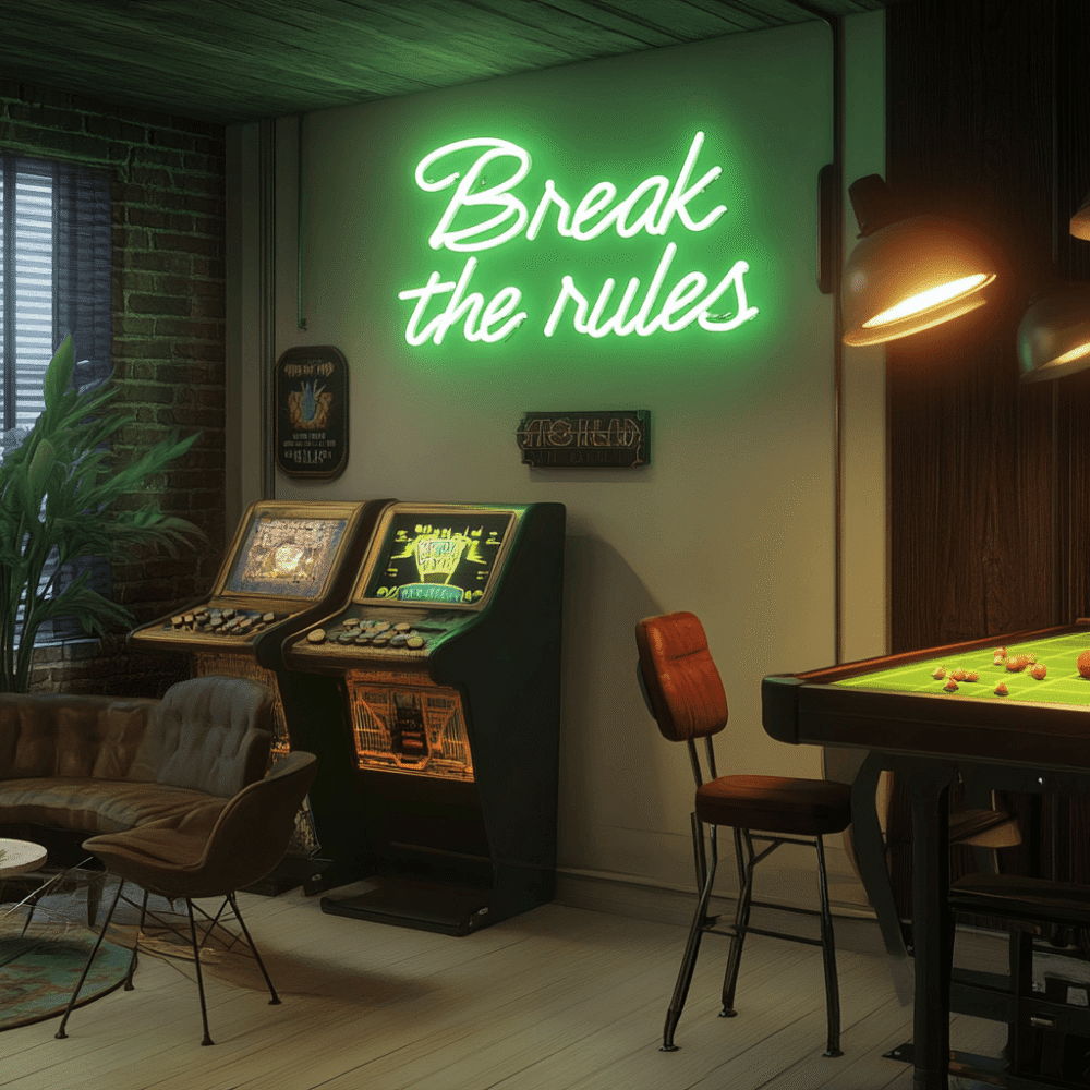 LED neon "Break the rules"